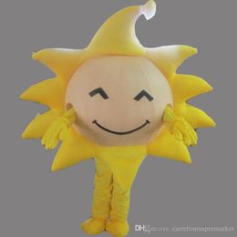 High quality Yellow Sunflowere Mascot Costumes Plant Sunflowere Character Antimated Doll fancy Dress Free Shipping