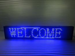 Hot Sale Graphics Semi-outdoor p10 Led Sign Moving Board Programmable Display 100cmX20cm blue colour