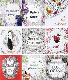 19 Styles Kids Adult Drawing Coloring Books Decompression Graffiti Painting Mystery Garden Beauty And The Beast Relieve Stress