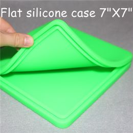 High quality square flat silicone pizza custom containers for wax Novelty Pizza Concentrate Jar silicone wax jar free DHL