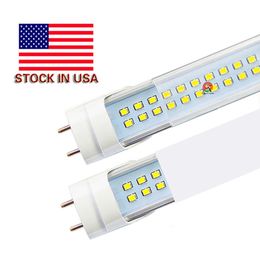 Estoque dos EUA + Tubo 2FT do diodo emissor de luz 22W 25W 28W Frete grátis T8 4 pés 1.2m LED Tubes AC 110-240V Nenhuma taxa de imposto