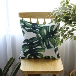 green summer leaf cushion cover patio tropical leaves chair couch throw pillow case 45cm 60cm home decoration almofada cojines