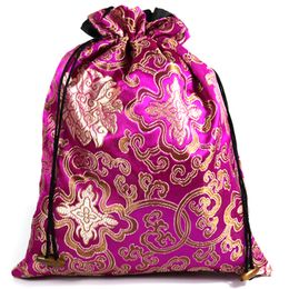 Luxury Extra Large Silk Brocade Drawstring Bag Gift Packaging Travel Shoe Pouch Dust Bags Jewellery Crafts Bra Underwear Storage Pocket