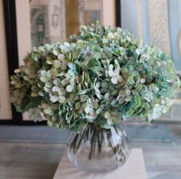 6pcs Artificial Ink Hydrangea Flower Leaf Stem For Wedding Home Bridal Bouquet Decoration 5 Colour For choose