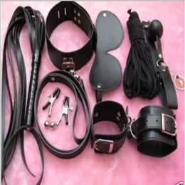 Adult Toys Couple Adult Fantasy Kit Bondage Handcuffs Lingerie Restraints PU Leather Sets #R410