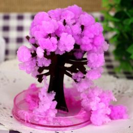 iWish 2017 Japanese Artificial Magic Grow Sakura Paper Trees Magical Christmas Growing Tree Desktop Cherry Blossom Toys For Children 100PCS