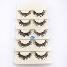 Soft Long Messy Cross Thick False Eyelashes 8 Styles 5 Pairs Hot Styles Beauty Tools Nautral 3D Handmade Lashes for Makeup