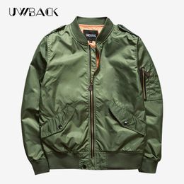 All'ingrosso-Uwback 2017 New Brand Spring Jacket Uomo Plus Size Giacca bomber allentata Giacca a vento Uomo Veste Homme Cappotti CAA051