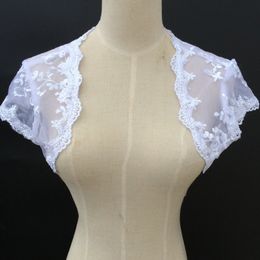 High Quality Short Sleeve Gorgoeous Lace Bridal Ladies Jackets for Wedding Bridal Accessories