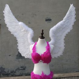 EMS Free shipping beautiful large size white angel wings creative Shooting props nice birthday gifts wedding decorations