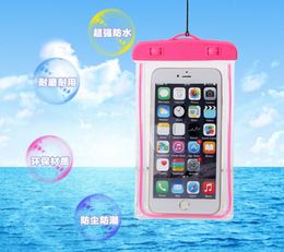 Universal Cell Phone Waterproof Case PVC Dry Bag Capa para iphone 7 6S 6 Plus Glowing in the Dark