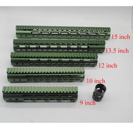 9,10,12,13.5,15'' inch Olive Green Anodized Slim Ultralight Keymod Handguard Rail Mount System Aluminum For AR-15/M4/M16