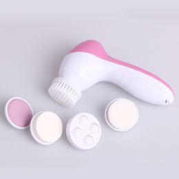Hot sale 5 in 1 Electric deep Facial Cleansing Brush Spa Skin rejuvenation Massage device with 5 different replacement head