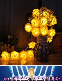 2017 New 20 LED Pure White Rose Flower String Lights Energy-saving Christmas Tree Lights Christmas Decoration Holiday Party Garden MYY