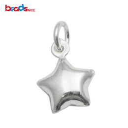 Beadsnice gifts for best friends sterling silver star charm star pendant mini star charm Jewellery making ID 35640