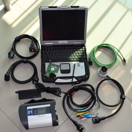 mb Star diagnosis c4 diagnostic tool with hdd toughbok original CF-30 military laptop sd connect scanner