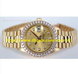 store361 new arrive watch Ladies DIAMOND President Champagne Model 69138