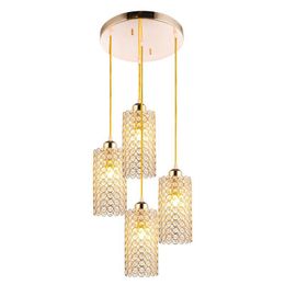 Modern Crystal Dining Room Pendant Lamp Gold/Silver Restaurant Hallway Corridor Hanging Lights Bar Counter balcony Pendant Lighting Fixtures