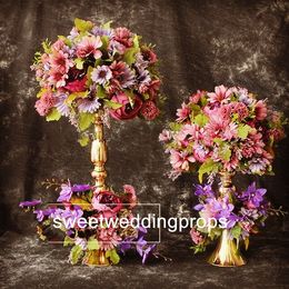 no flowers including )new arrival wedding stage decoration/ party floor stand walkway pillar mental aisle stand for wedding stage decoration