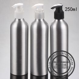 New 20pcs, 250ml Aluminum bottle screw pump lotion,mini travel bottles,cosmetic packaging,refillable bottles