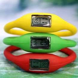 Explosion, multi-color silicone negative ion, electronic watches, men and women, children, students, promotional gifts