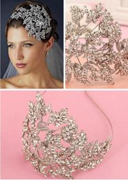 Hair Clips Barrettes Bridal Tiaras Free Shipping Shiny Crystal Pearl Women Hair Jewelry Wedding Accessories Lady Bridal Head Jewelry