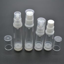 30pcs/lot AS Empty Lotion Cream Emulsion Sample Plastic Airless Bottle 10ml Cosmetic Packaging Container for Travel SPB85