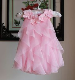 Nyfödda babyflickor klänning Sommarchiffon Party Dress Spädbarn Birthday Dress Baby Girl Romper Clothes Dresses Jumpsuits