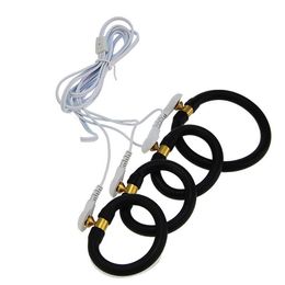 Electro Shock Accessories Penis Rings ,4 PCS Male Cock Enlargers Extension Ring, Electric Shock Cock Ring Adult Products For Men q0506