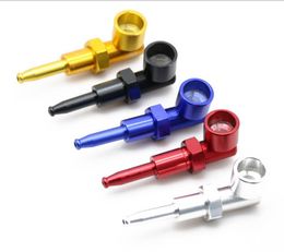 Portable Metal Pipe Screw Shaped Aluminum Pipe Mouth Short Creative Smoking Cigarette Filter