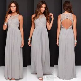 light grey chiffon dress