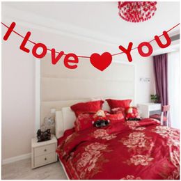 ILOVEYOU letter romantic festive decoration window decoration spent widening garland wedding marriage room ornaments