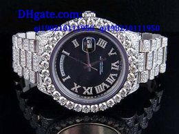 2017 High quality Mens 2 II 18k 41MM President 218239 White Gold Diamond Watch