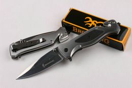 Browning DA74 Steel Pocket Folding Knife 440C 57HRC G10 Tactical Camping Hunting Survival Rescue Knife Military Utility Clip EDC Tools