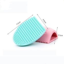 Brushegg Cleaning Glove MakeUp Washing Brush Scrubber Board Cosmetic Brushegg Cosmetic Brush Egg 11 Colours silicone sponges Cleaning tools