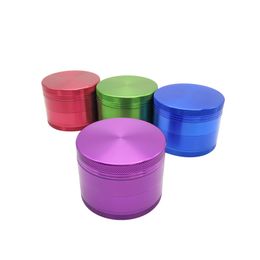 New arrival Colourful Aluminium Alloy Metal Herb Grinder 4 layers 63mm Tobacco Cigarette Grinder Smoke Cigar Crusher