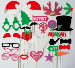 28pcs one set Christmas decorations photo graphed props Funny Modelling beard