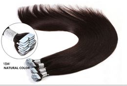 tape hair extensions prices NZ - Whosale Price Grade 7A-- 100% Human PU Tape in Hair Extensions 2.5g pcs 60pcs&150g set #1 Jet Black DHL FREE