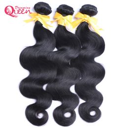 Brazilian Body Wave 100% Virgin Human Hair Weaves Bundles 3 pcs Peruvian India Malaysian Cambodian Natural Black Free Shipping