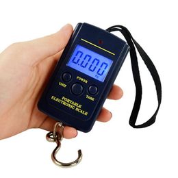 Digital Scales Weighting Steelyard Hanging Hook Scale Luggage Weight Balance Steelyard Black LCD Mini Pocket Scale Electronic Scale