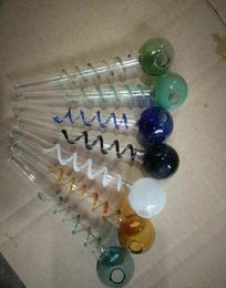 Discs Colour smoke pot bongs accessories , Oil Burner Glass Pipes Water Pipes Glass Pipe Oil Rigs Smoking with Dropper Glass Bongs A