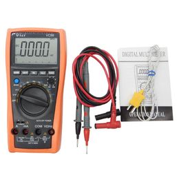 Freeshipping Auto Range Digital Multimeter Ammeter Voltmeter Temperature Tester with pouch bag