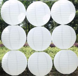 16 inch(40cm) Chinese Round White Paper Lanterns lamps for Wedding Party Home Decoration holiday party supplies