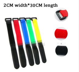 30CM length Magic Self Adhesive 2CM Width Nylon Fixed Fastener tape Loop Candy anti buckle magic stick computer Industrial Strapping Tape