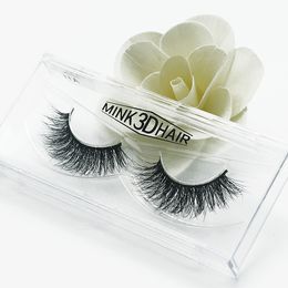 A11 3D mink eyelash 1 pair Handmade crossing lashes individual strip thick lash with package Makeup Tools