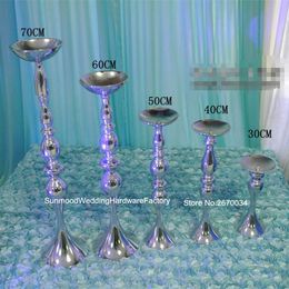 Large table top mental chandelier flower stands centerpieces for weddings