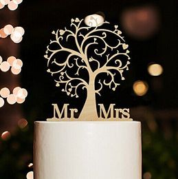 Wholesale- Mr & Mrs and Tree Style Cake Topper With Your Last Name Acrylic Cake Topper for Wedding / Anniversary / Birthday Party