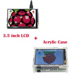 Freeshipping Raspberry Pi 3 Model B Display Module 3.5 inch LCD TFT Screen +Raspberry Pi Acrylic Case for Raspberry pi 2