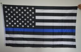 USA Thin Blue Line Flag 3ft x 5ft Polyester Banner Flying 150* 90cm Custom flag outdoor