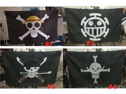 60cmx90cm High Quality One Piece Luffy Flag Jolly Roger Pirate Flag Home Decor Polyester Banner